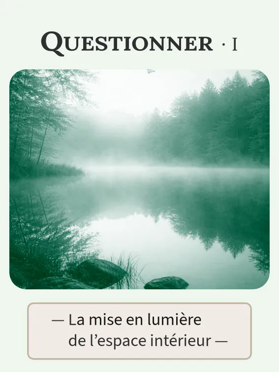 QUESTIONNER - 1
La mise en lumière de l'espace intérieur